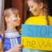 children against the war! stop the war! children against the war! stop the war!