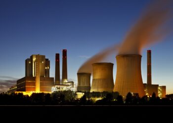 Lignite Power Station At Night
