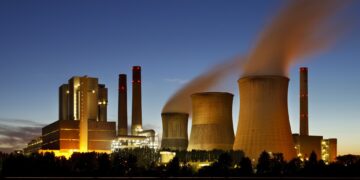 Lignite Power Station At Night