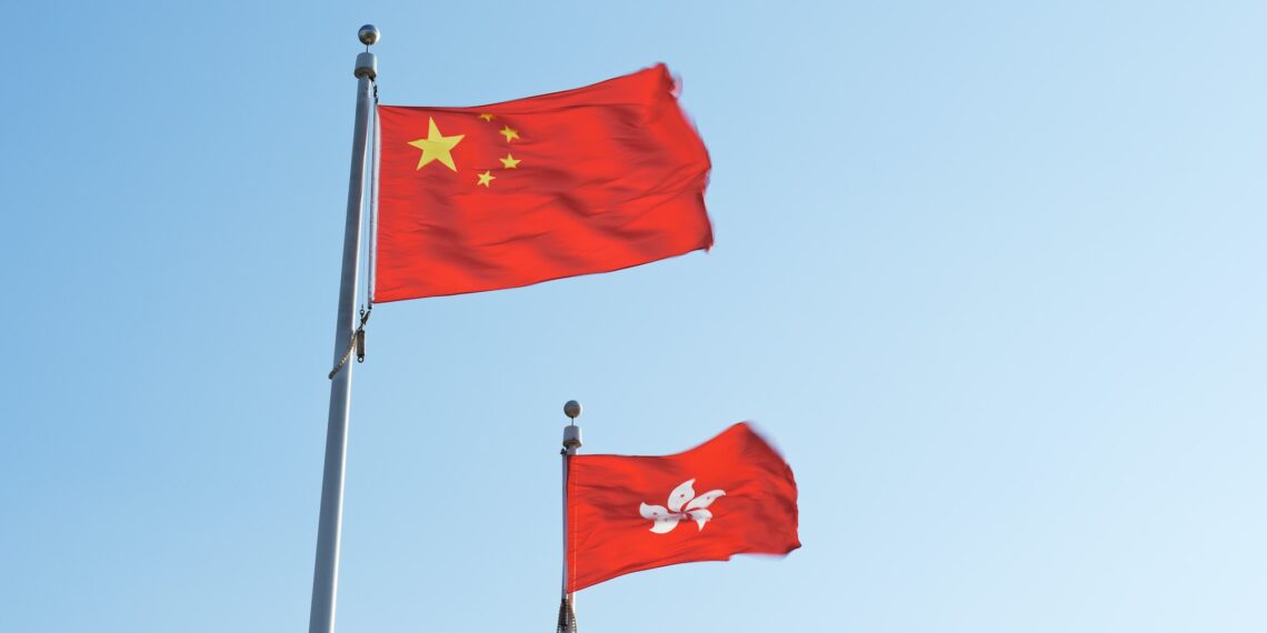 China and Hong Kong flag