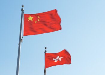 China and Hong Kong flag