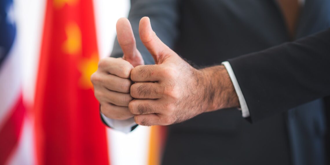 concept of diplomatic and international business cooperation