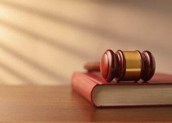 Law book and judges gavel